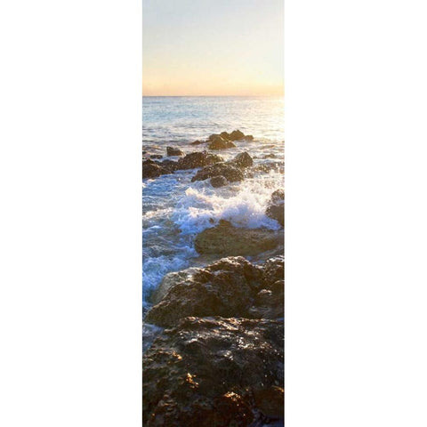 Bimini Coastline II Black Modern Wood Framed Art Print with Double Matting by Bryant, Susan
