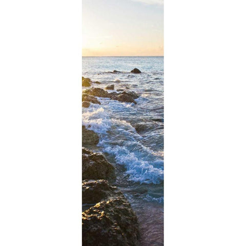 Bimini Coastline I White Modern Wood Framed Art Print by Bryant, Susan