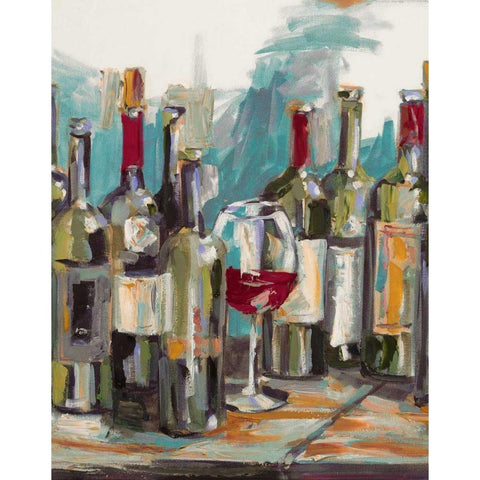 Uncorked I White Modern Wood Framed Art Print by French-Roussia, Heather A.