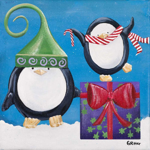 Paddison and Friends I White Modern Wood Framed Art Print with Double Matting by Ritter, Gina