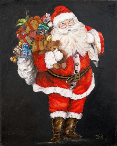 Jolly Night White Modern Wood Framed Art Print with Double Matting by Pinto, Patricia