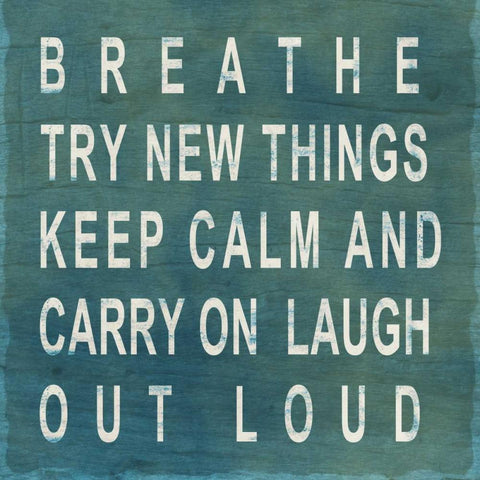 Breathe White Modern Wood Framed Art Print by Studio, Sd Graphics