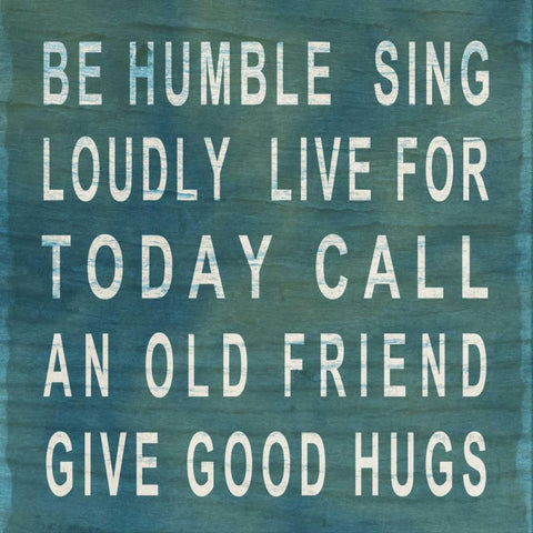 Be Humble Gold Ornate Wood Framed Art Print with Double Matting by SD Graphics Studio