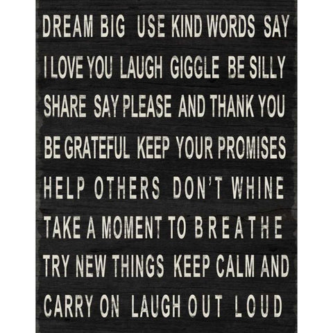 Dream Big Black Modern Wood Framed Art Print with Double Matting by SD Graphics Studio