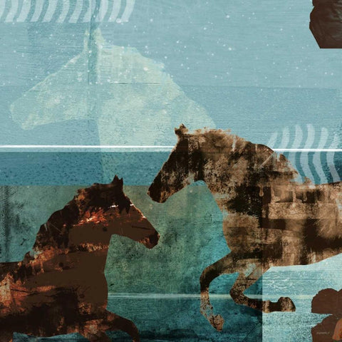 Around the Stable I Black Modern Wood Framed Art Print with Double Matting by Meneely, Dan