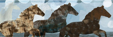 Lively Spirit II White Modern Wood Framed Art Print with Double Matting by Meneely, Dan