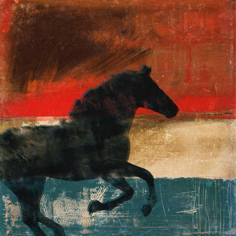 Wild and Free II White Modern Wood Framed Art Print by Meneely, Dan