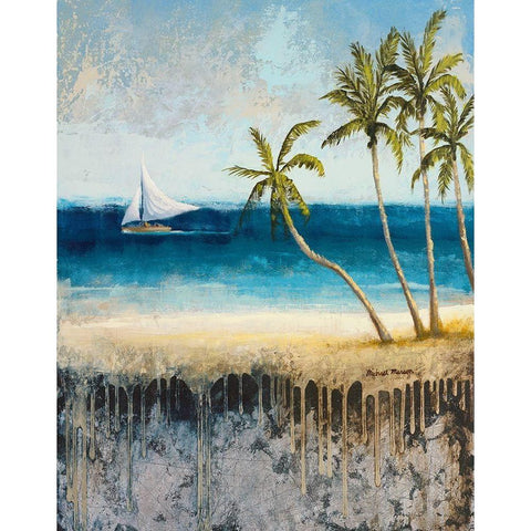 Atlantic Dream II Black Modern Wood Framed Art Print by Marcon, Michael