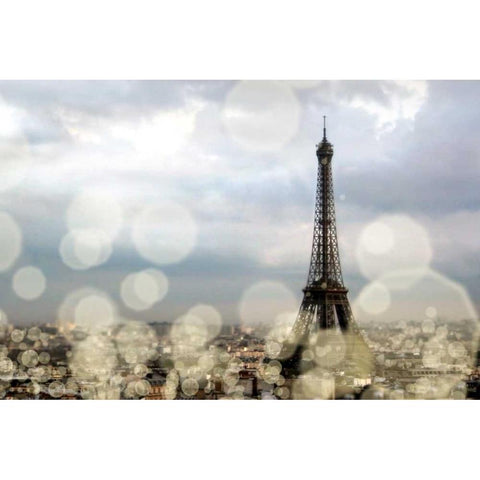 City of Lights Black Modern Wood Framed Art Print with Double Matting by Navas, Emily