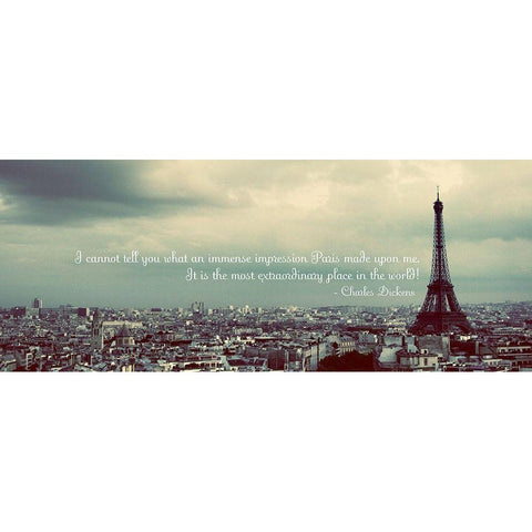 Immense Impression of Paris Black Modern Wood Framed Art Print with Double Matting by Navas, Emily