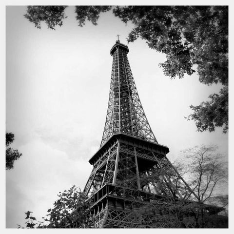 Last Day in Paris Black Modern Wood Framed Art Print with Double Matting by Navas, Emily