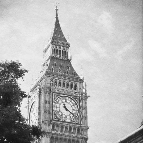 London Sights I Gold Ornate Wood Framed Art Print with Double Matting by Navas, Emily