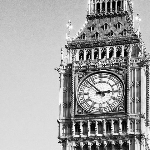 Big Ben Black Modern Wood Framed Art Print by Navas, Emily