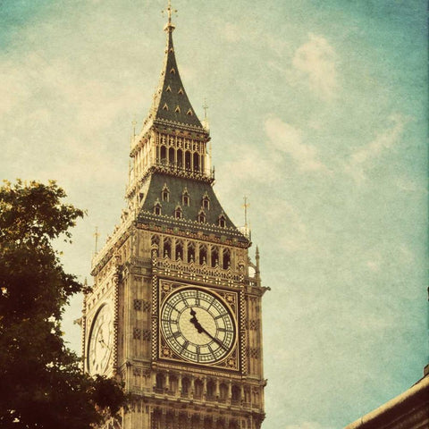 London Sights I Black Modern Wood Framed Art Print with Double Matting by Navas, Emily