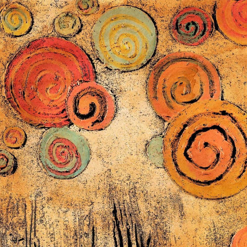 Spring Forward Square I Black Ornate Wood Framed Art Print with Double Matting by Ritter, Gina