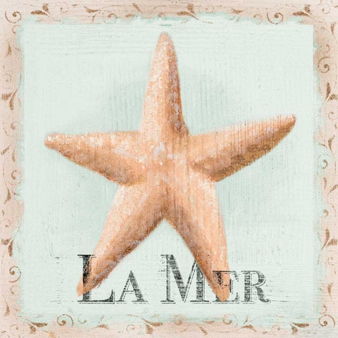 La Mer White Modern Wood Framed Art Print by Hakimipour, Tiffany