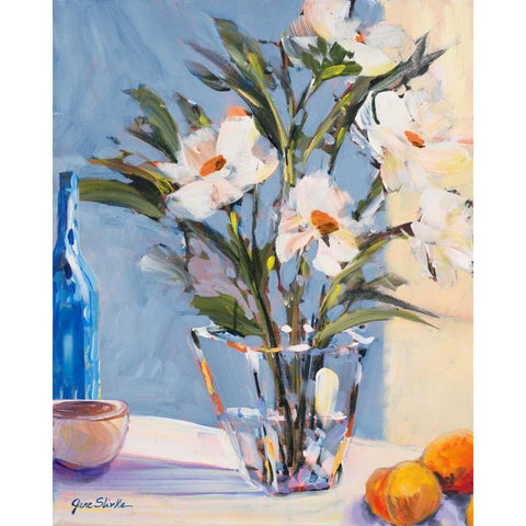 Morning Rose II White Modern Wood Framed Art Print by Slivka, Jane