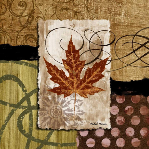 Contemporary Leaf II White Modern Wood Framed Art Print by Marcon, Michael