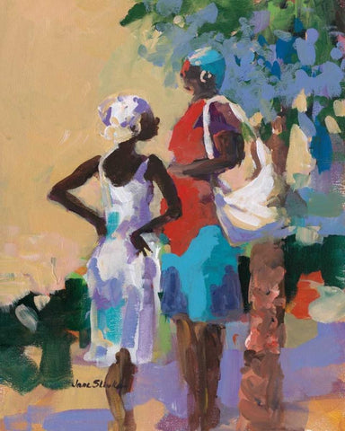 Saturday Morning I Black Ornate Wood Framed Art Print with Double Matting by Slivka, Jane