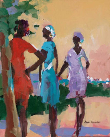 Saturday Morning II White Modern Wood Framed Art Print with Double Matting by Slivka, Jane