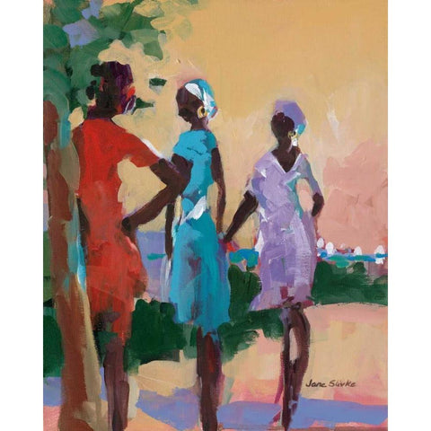 Saturday Morning II Black Modern Wood Framed Art Print with Double Matting by Slivka, Jane