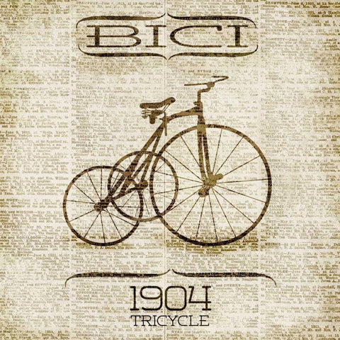 BICI 1904 Black Modern Wood Framed Art Print with Double Matting by SD Graphics Studio