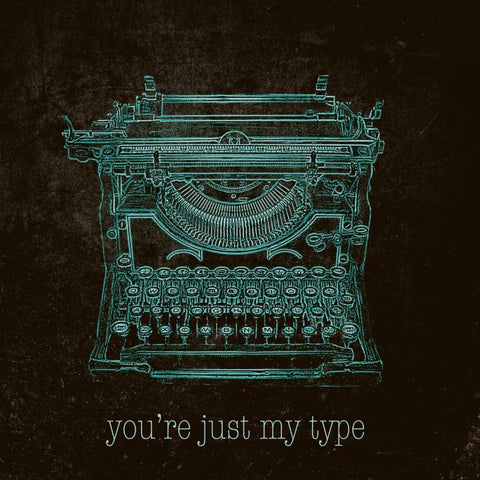 Youre Just my Type Black Ornate Wood Framed Art Print with Double Matting by SD Graphics Studio