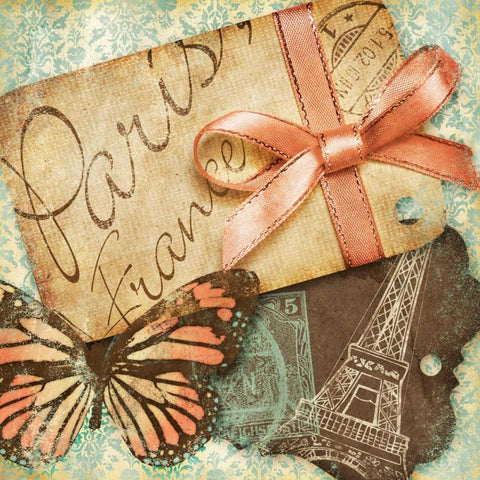 Vintage Travels I Black Modern Wood Framed Art Print by SD Graphics Studio