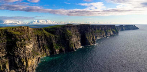 Cliffs of Moher White Modern Wood Framed Art Print with Double Matting by Bonnett, Stede