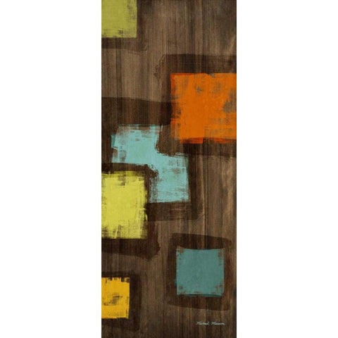 Juna II Black Modern Wood Framed Art Print with Double Matting by Marcon, Michael