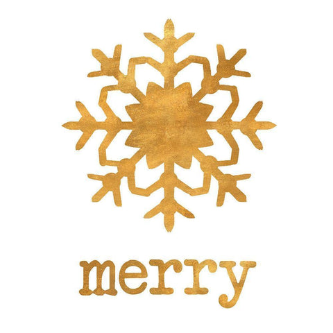 Golden Snow Flake Gold Ornate Wood Framed Art Print with Double Matting by SD Graphics Studio