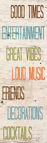 Social II Black Ornate Wood Framed Art Print with Double Matting by SD Graphics Studio