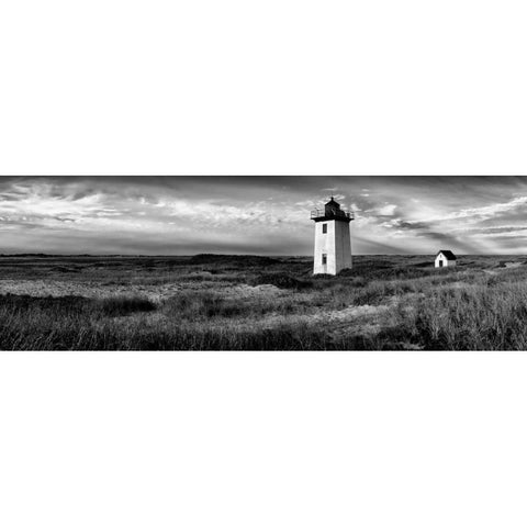 Long Point White Modern Wood Framed Art Print by Lake, Shelley