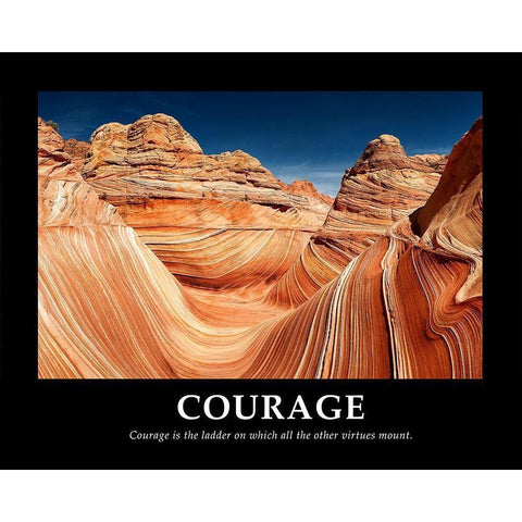 Courage White Modern Wood Framed Art Print by Lake, Shelley