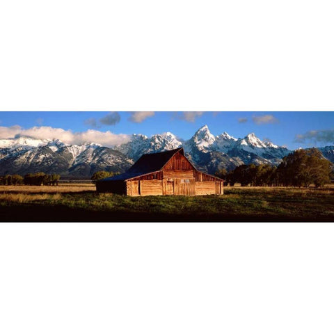 Alma Moulton Barn Black Modern Wood Framed Art Print with Double Matting by Lake, Shelley