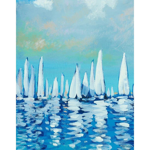 Sailing II Black Modern Wood Framed Art Print by Meneely, Dan
