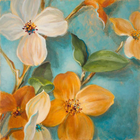 Bella Fiori II Gold Ornate Wood Framed Art Print with Double Matting by Loreth, Lanie