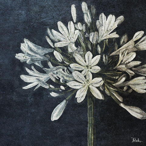 Midnight Lilies White Modern Wood Framed Art Print by Pinto, Patricia