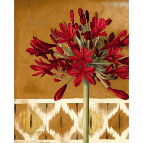 Red Lily of the Nile I White Modern Wood Framed Art Print by Pinto, Patricia