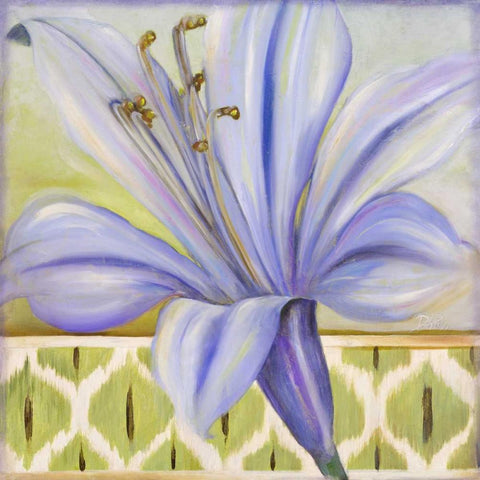 African Lily I White Modern Wood Framed Art Print with Double Matting by Pinto, Patricia