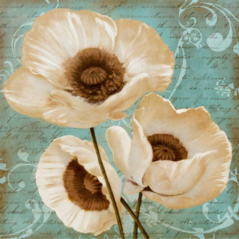 Afternoon Bloom II White Modern Wood Framed Art Print with Double Matting by Rhyan, Vivien