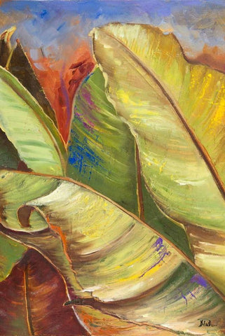 Through the Leaves Square Panel I White Modern Wood Framed Art Print with Double Matting by Pinto, Patricia