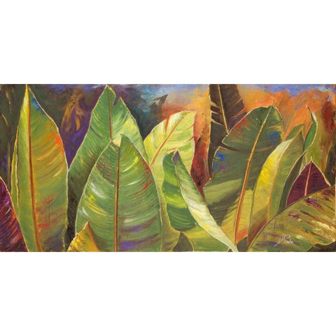 Through the Leaves II Black Modern Wood Framed Art Print by Pinto, Patricia