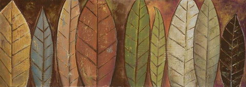 Tall Leaves II Black Ornate Wood Framed Art Print with Double Matting by Pinto, Patricia