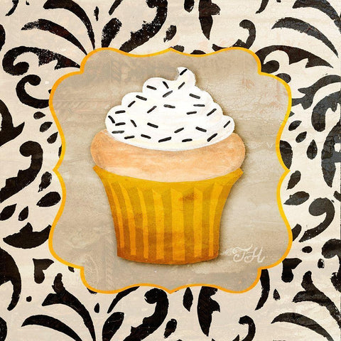 Piece of Cake I White Modern Wood Framed Art Print by Hakimipour, Tiffany