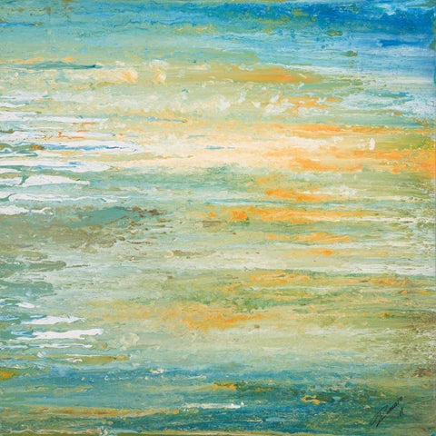 Winter Sunset Black Modern Wood Framed Art Print with Double Matting by Gonzalez, Roberto