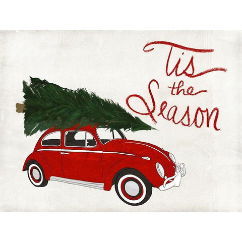 Seasonal Vehicle II Gold Ornate Wood Framed Art Print with Double Matting by SD Graphics Studio