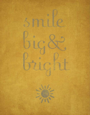 Smile Big and Bright Black Ornate Wood Framed Art Print with Double Matting by Studio, Sd Graphics