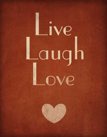 Live Laugh Love White Modern Wood Framed Art Print with Double Matting by Studio, Sd Graphics