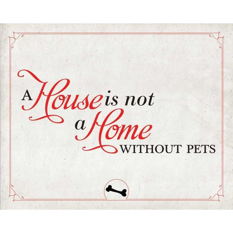 Home without Pets Gold Ornate Wood Framed Art Print with Double Matting by SD Graphics Studio